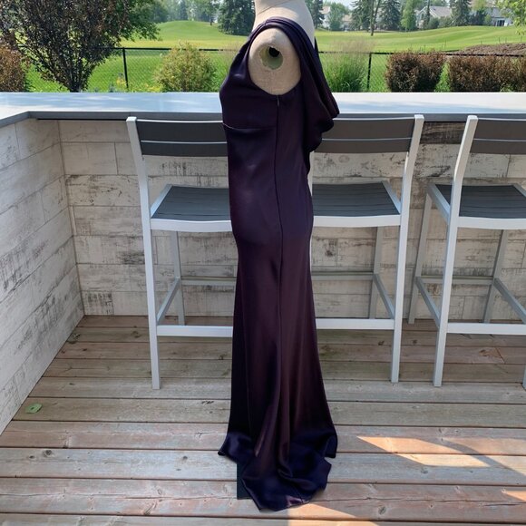 Marina Formal Gown NWT Burgundy Empire Waist Evening Bridesmaid Maxi Dress - Picture 4 of 16